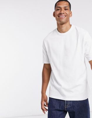ASOS DESIGN - Losvallend T-shirt van dik materiaal in wit