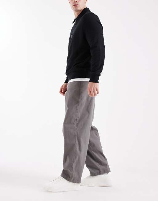 ASOS DESIGN - Losvallende chino in antracietgrijs, 3 van 5