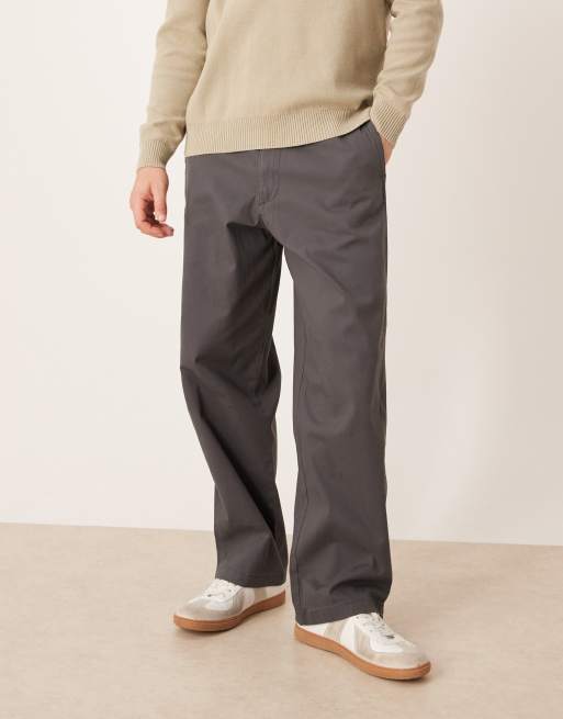 ASOS DESIGN - Losvallende chino in antracietgrijs, 2 van 5
