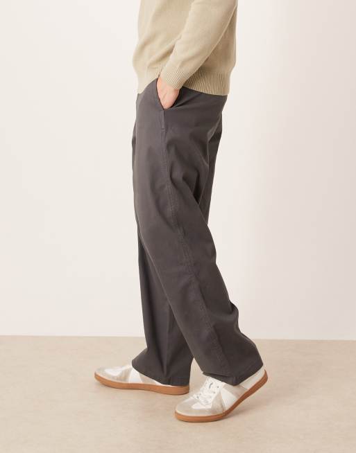 ASOS DESIGN - Losvallende chino in antracietgrijs, 3 van 5