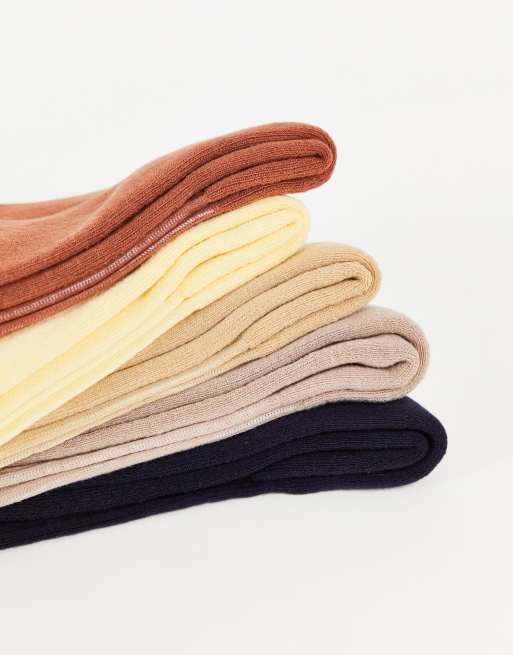 ASOS DESIGN - Lot 5 paires de chaussettes de sport côtelées - Tons neutres, 2 de 4