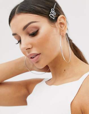 DesignLot Cheveux Drip 2 Avec De Asos Orné À Cristaux Slogan Barrettes NnwOm08yv