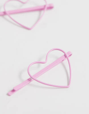 De Découpé Rose 2 Barrettes DesignLot Cœur Asos BoQxthdCsr