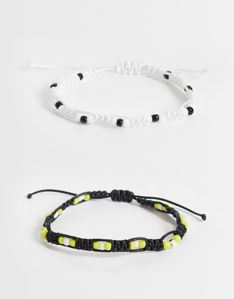ASOS DESIGN lot de 2 bracelets tressés à perles multicolores - view 1