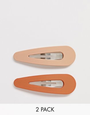 Asos À DesignLot De Cheveux Grandes Pinces Crème 2 Tons hQtdsr