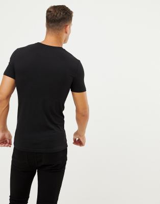 Economie T Tissu Asos shirts En Stretch 2 Cou DesignLot Bio De Moulants Ras Noir R3AL5j4q