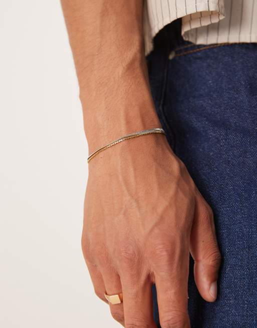 ASOS DESIGN - Lot de 2 bracelets à chaîne serpentine en acier inoxydable, 3 de 3