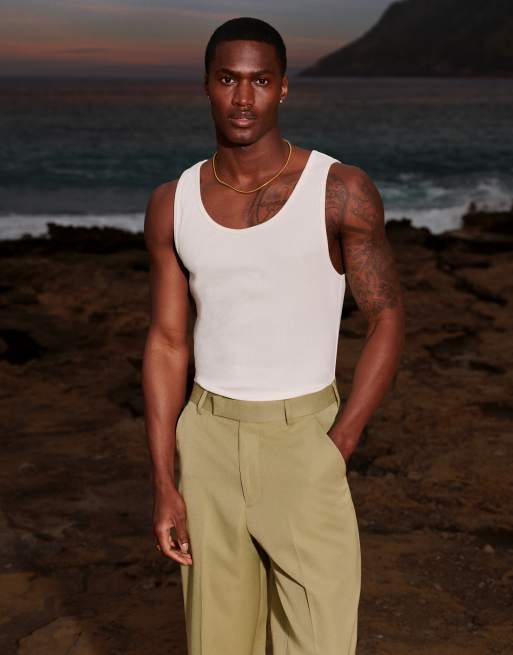ASOS DESIGN - Lot de 2 débardeurs à encolure dégagée - Noir et blanc