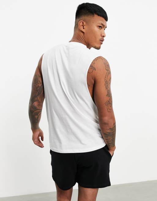 ASOS DESIGN - Lot de 2 débardeurs décontractés à emmanchures larges - Noir et blanc, 2 de 4