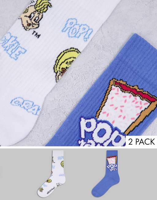 ASOS DESIGN - Lot de 2 paires de chaussettes à motif Pop Tarts
