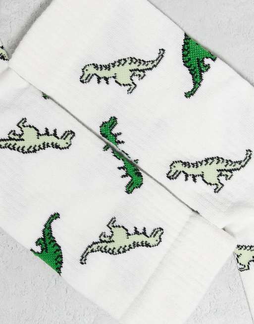 ASOS DESIGN - Lot de 2 paires de chaussettes avec motif dinosaures - Multicolore, 2 de 3