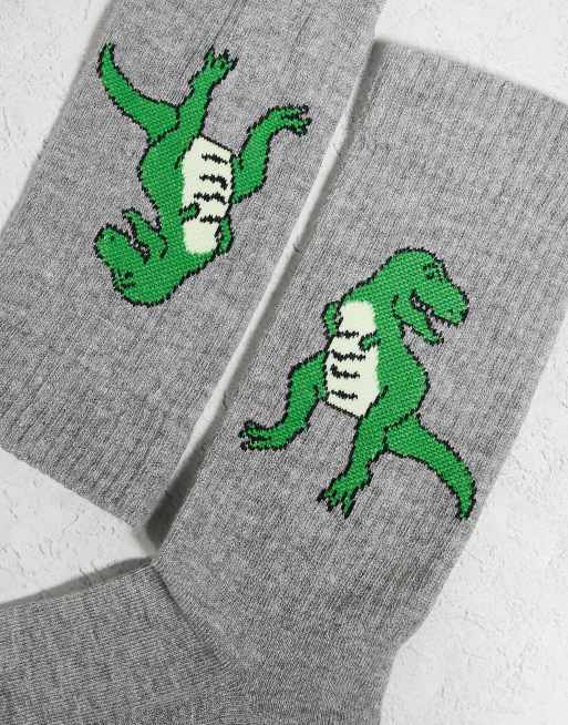 ASOS DESIGN - Lot de 2 paires de chaussettes avec motif dinosaures - Multicolore, 3 de 3
