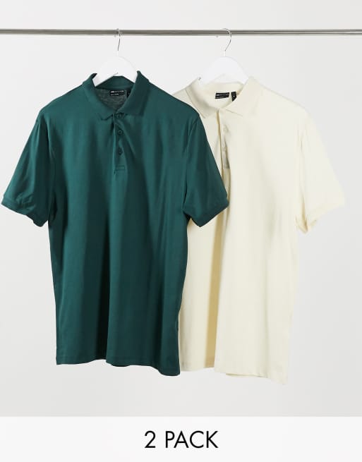 ASOS DESIGN - Lot de 2 polos - Multicolore - MULTI