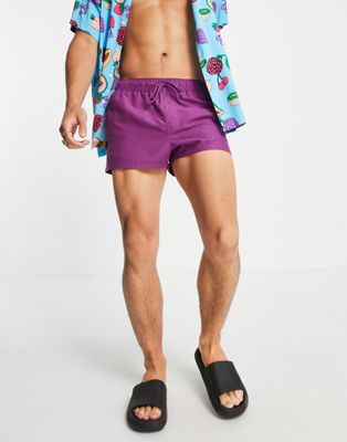 Lots Lot de 2 shorts de bain ultra courts - Violet et blanc - Économie