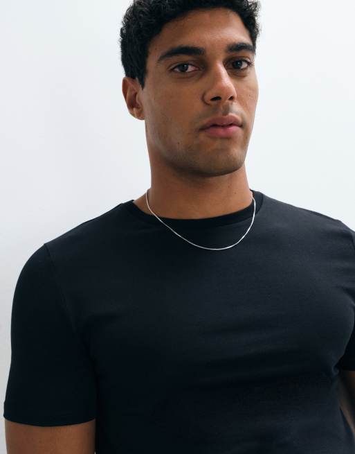 ASOS DESIGN - Lot de 2 t-shirts moulants basiques - Noir, 2 de 5