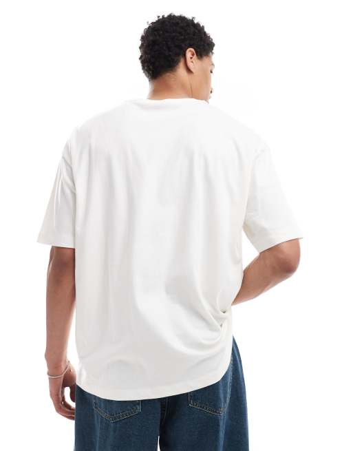 ASOS DESIGN - Lot de 2 t-shirts oversize basiques - Crème et vert, 4 de 4