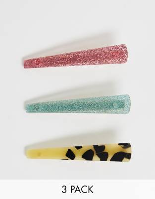 Écaille Barrettes Asos DesignLot Cheveux Tortue À De 3 Pastel Et rhtQsdC