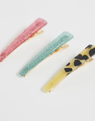 Écaille Barrettes Asos DesignLot Cheveux Tortue À De 3 Pastel Et rhtQsdC