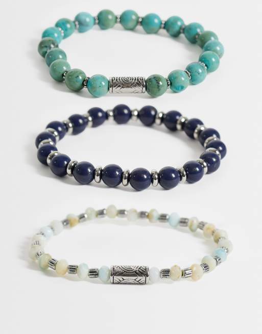 ASOS DESIGN lot de 3 bracelets perlés multicolores, 1 de 3