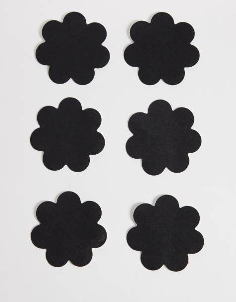 ASOS DESIGN lot de 3 cache-tétons en tissu noirs - view 1
