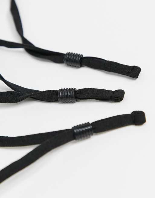 ASOS DESIGN - Lot de 3 masques en tissu à brides ajustables et clip pour le nez - Noir, 2 de 4