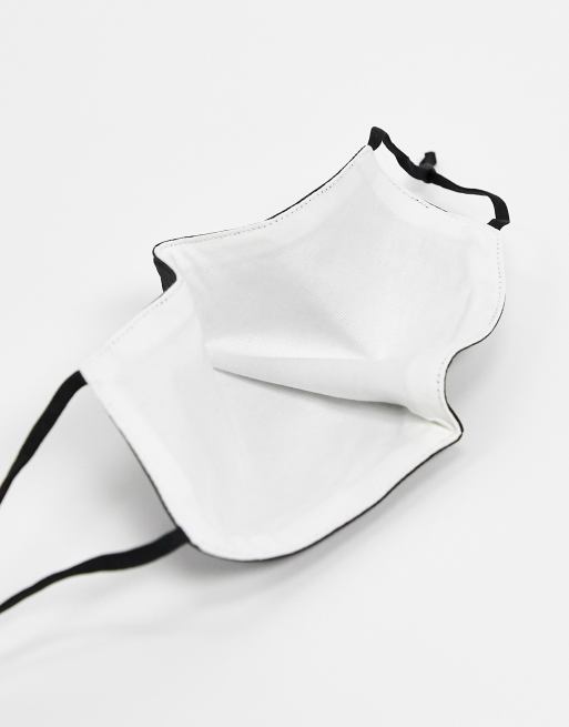 ASOS DESIGN - Lot de 3 masques en tissu à brides ajustables et clip pour le nez - Noir, 3 de 4