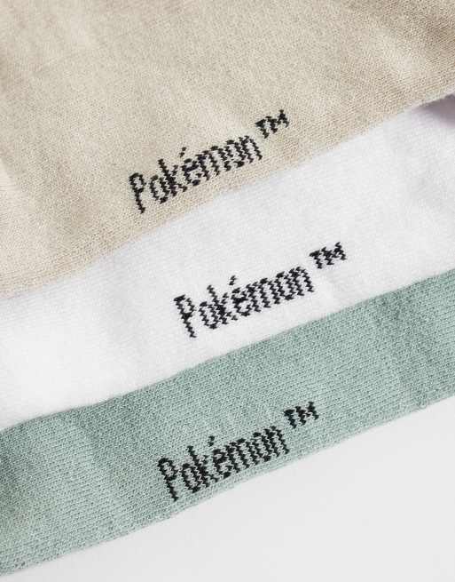 ASOS DESIGN lot de 3 paires de chaussettes motif Pokemon multicolores, 2 de 3