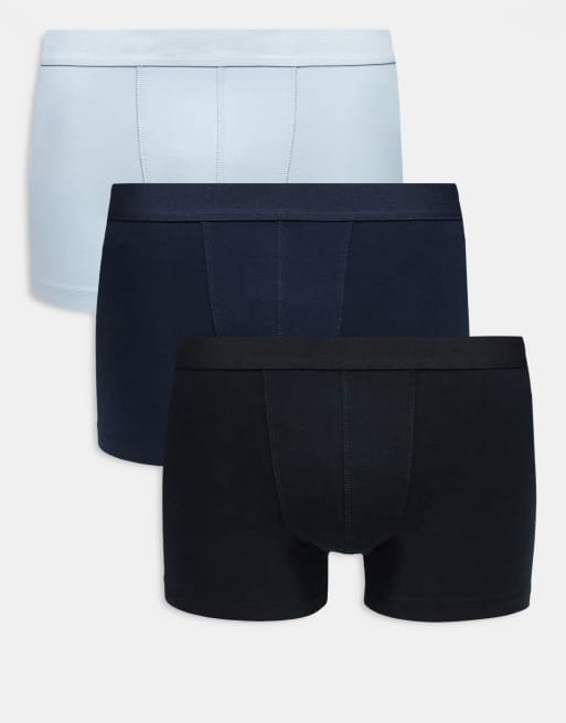 ASOS DESIGN - Lot de 3 boxers en jersey - Multicolore