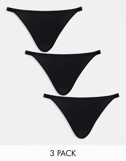 Tanga noir coton new arrivals