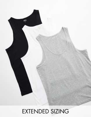 ASOS DESIGN - Lot de 3 débardeurs - Multiples couleurs - view 1