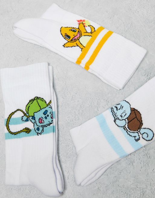Lot de 3 paires de chaussettes pour baskets Pokémon