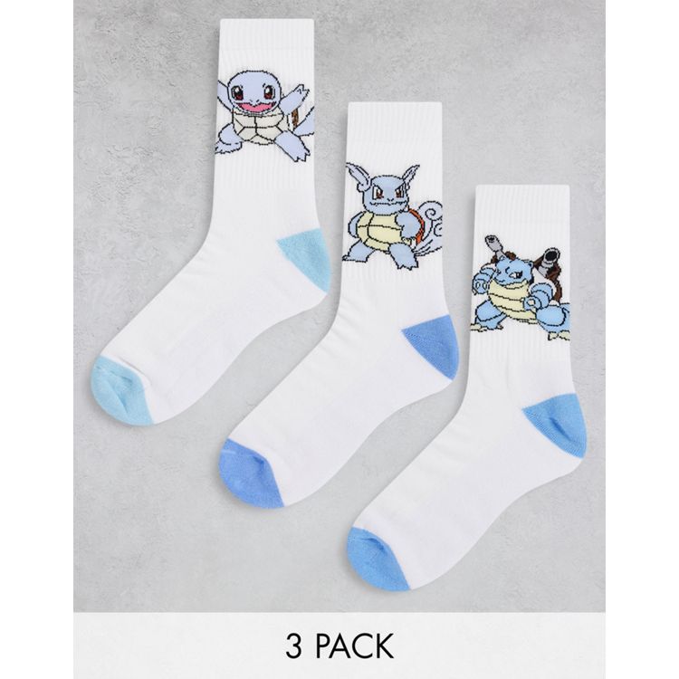ASOS DESIGN - Lot de 3 paires de chaussettes à motifs Pokémon