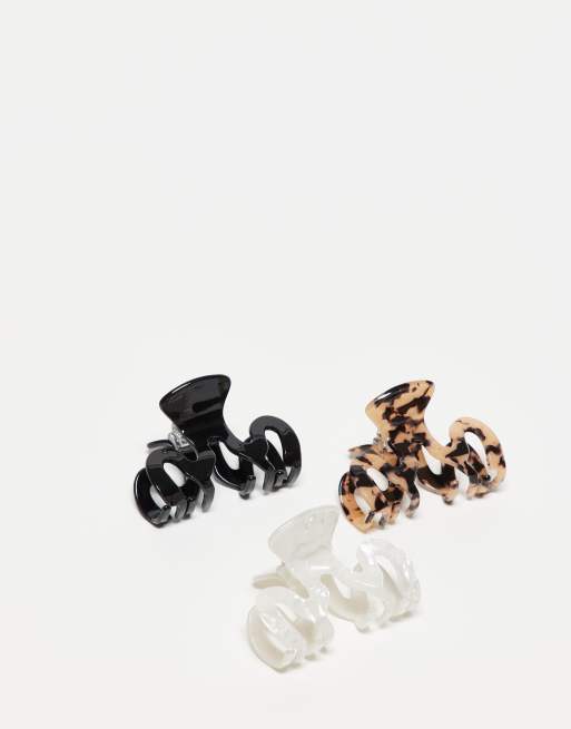 ASOS DESIGN - Lot de 3 pinces à cheveux avec détail tortillon - Multicolore