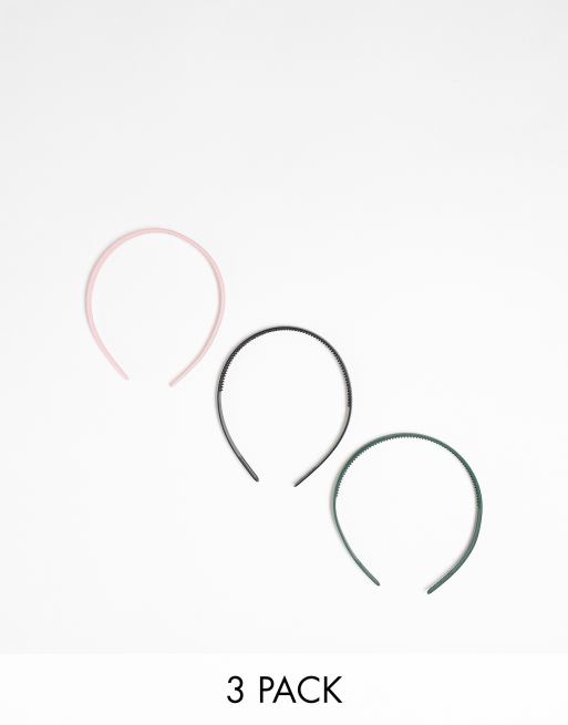 ASOS DESIGN - Lot de 3 serre-têtes fins - Multicolore
