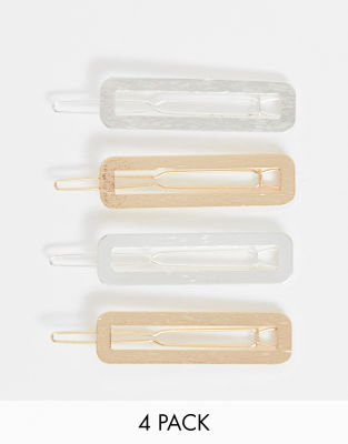 En DesignLot Carrées Métal De Barrettes Varié Asos 4 b6vfIY7gy