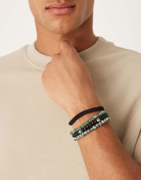 ASOS DESIGN - Lot de 4 bracelets de festival en perles et cordon - Multicolore - view 1