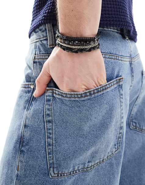 ASOS DESIGN - Lot de 4 bracelets de perles - Noir et blanc - view 1
