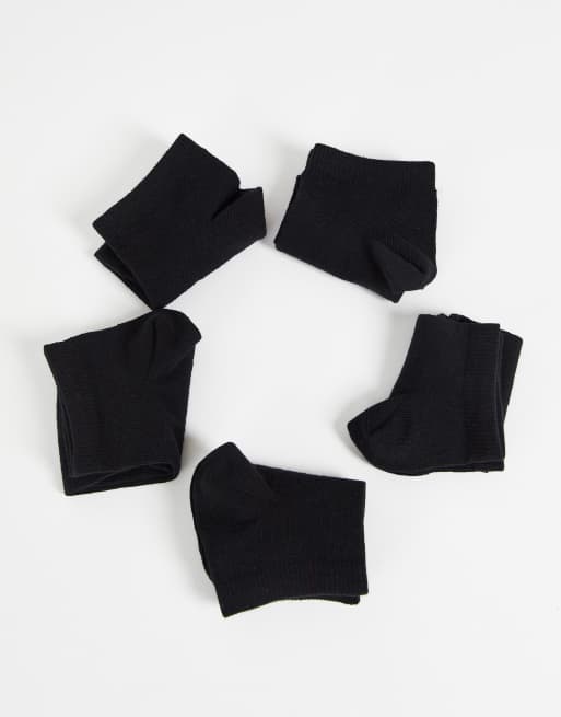 ASOS DESIGN - Lot de 5 paires de socquettes de sport - Noir, 2 de 4