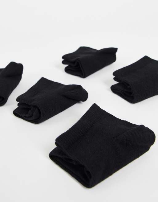 ASOS DESIGN - Lot de 5 paires de socquettes de sport - Noir, 3 de 4