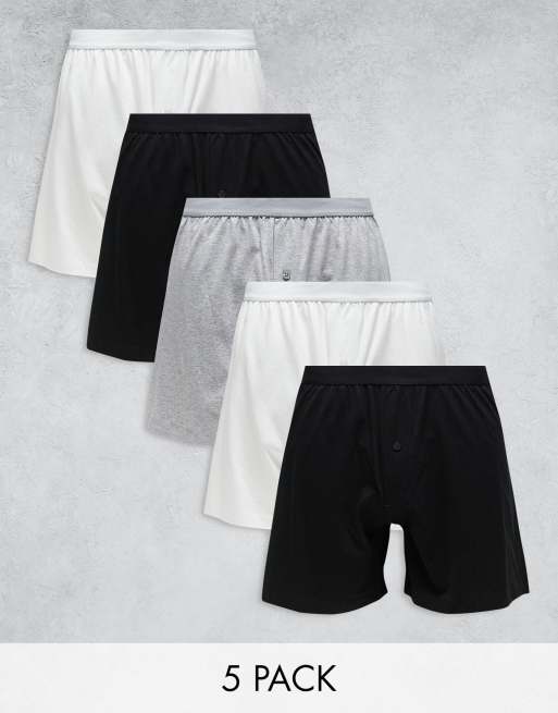 ASOS DESIGN - Lot de 5 boxers - Multicolore