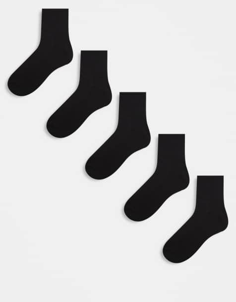 ASOS DESIGN - Lot de 5 paires de chaussettes de sport - Noir - view 1