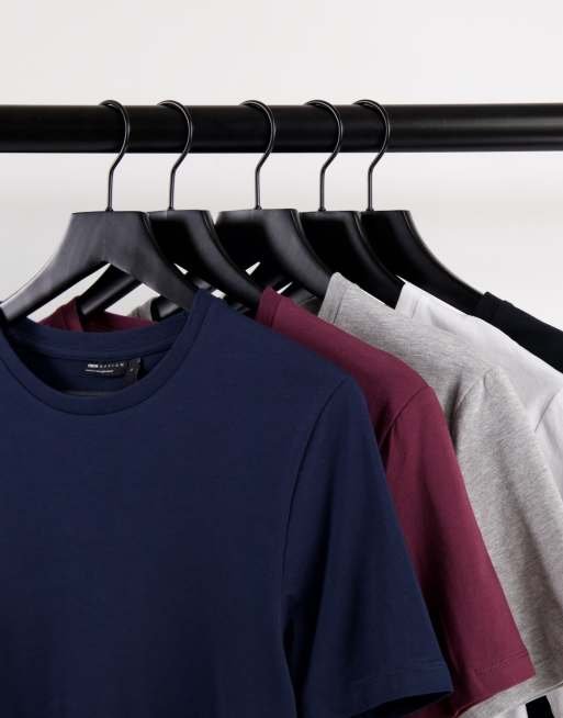 ASOS DESIGN - Lot de 5 t-shirts ras de cou moulants - Multiples couleurs, 4 de 4