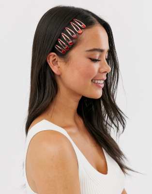 De À Effet Écaille Barrettes 6 Asos Cheveux Tortue DesignLot 8mOvn0Nw