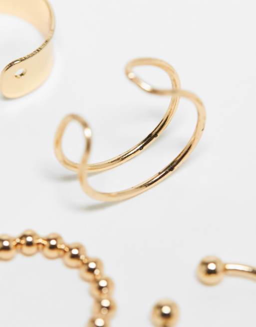 ASOS DESIGN Lot de 6 bijoux d oreilles Dor ASOS