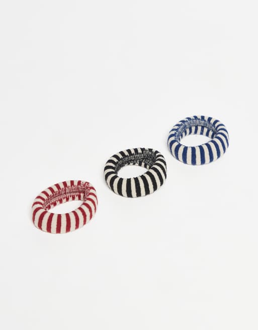 ASOS DESIGN - Lot d'élastiques à cheveux à motif - Multicolore