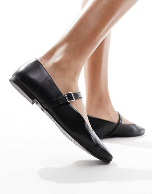 ASOS DESIGN - Lottie - Sorte Mary Jane-ballerinaer, 3 af 4