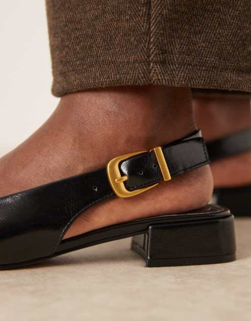 ASOS DESIGN - Lotto - Ballerine nere con cinturino posteriore, 2 di 4