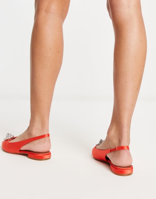 Orange on sale flats shoes