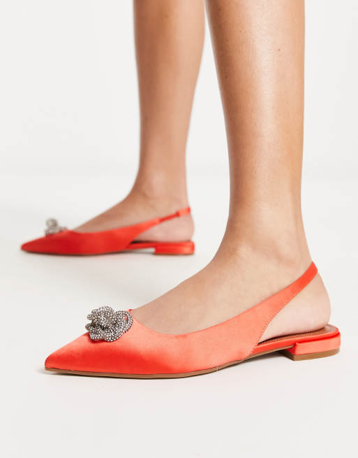 zara embellished flat slingbacks