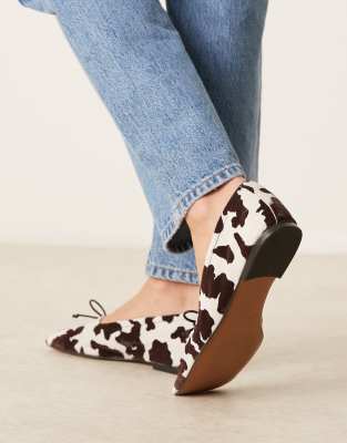 Asos Design Lotus Premium Suede Ballet Flats